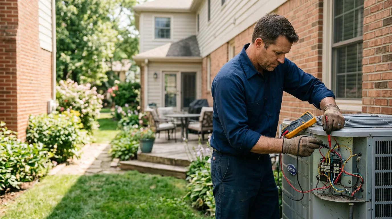 HVAC technician working near Mineral Springs, NC